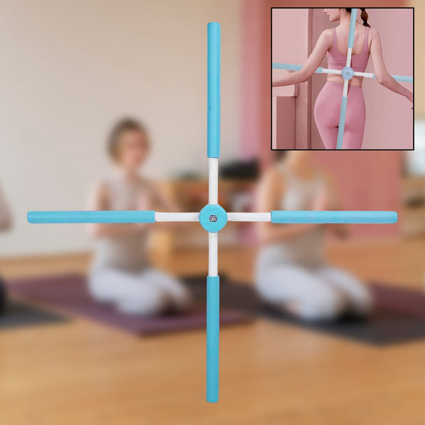 Posture Stretching Stick, Yoga Sticks Humpback Correction Open Shoulder Adjustable for Posture, Pain Relief Rotating Yoga Stick Retractable Dance Studio (1 Pc)