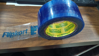 Blue tape for packaging with Flipkart lSatkarn Kabir Venture for delivery use.